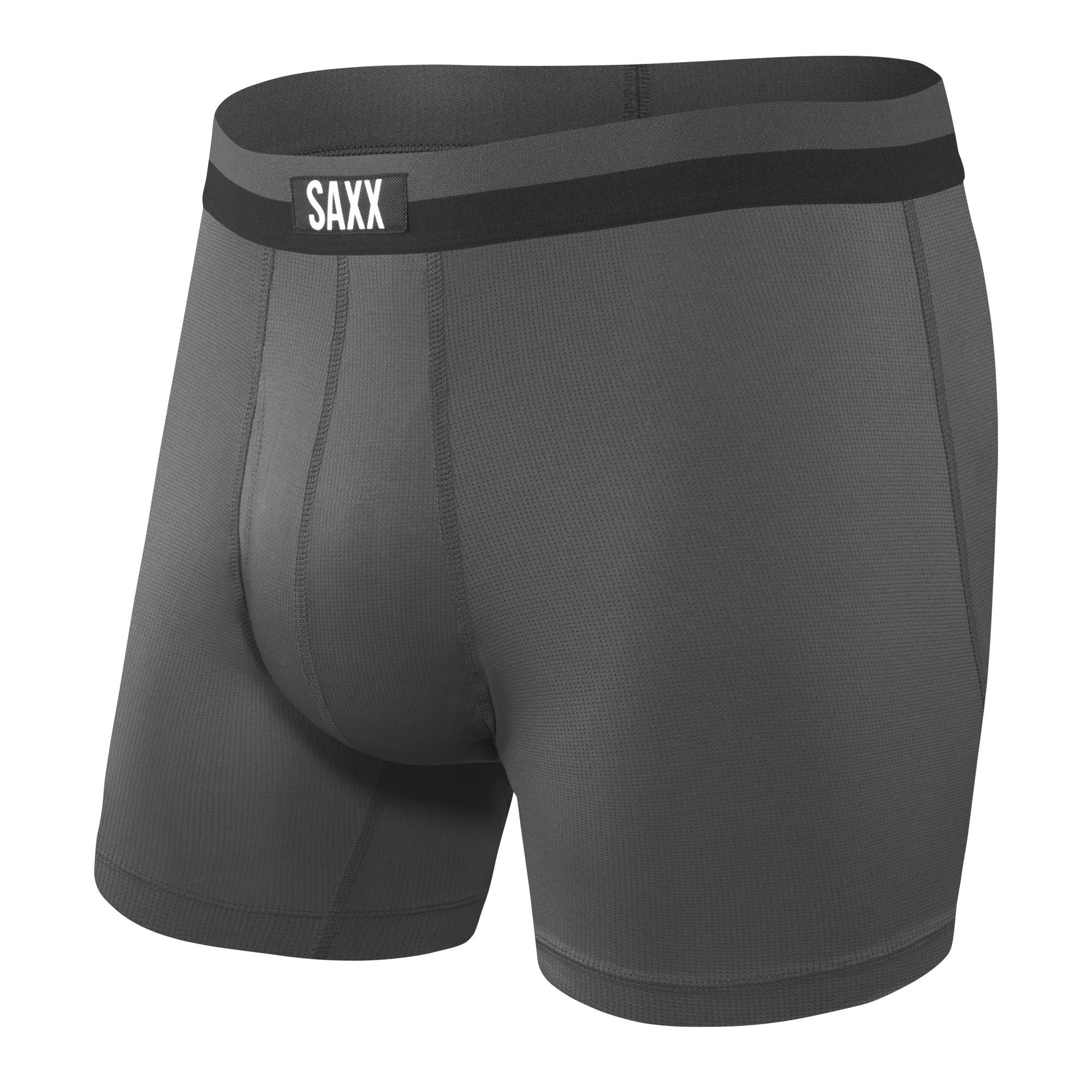 Saxx Underwear Sports Mesh 1 Pack Boxer Briefs - Fly Graphite