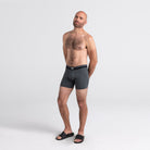 Saxx Underwear Sports Mesh 1 Pack Boxer Briefs - Fly Graphite