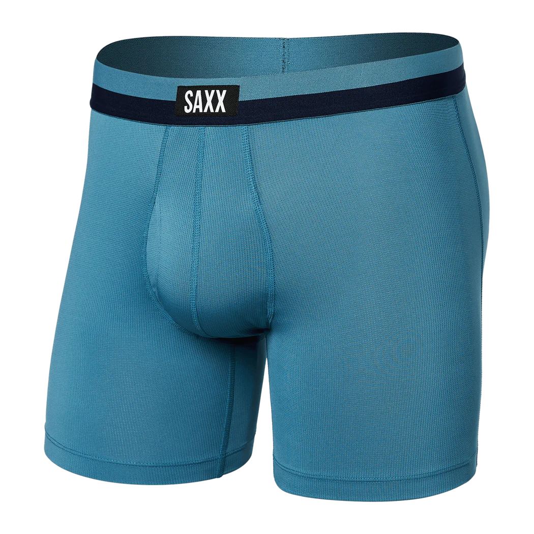 Saxx Underwear Sports Mesh 1 Pack Boxer Briefs - Hydro Blue