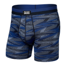 Saxx Underwear Sports Mesh 1 Pack Boxer Briefs - Lightning Stripe Blue