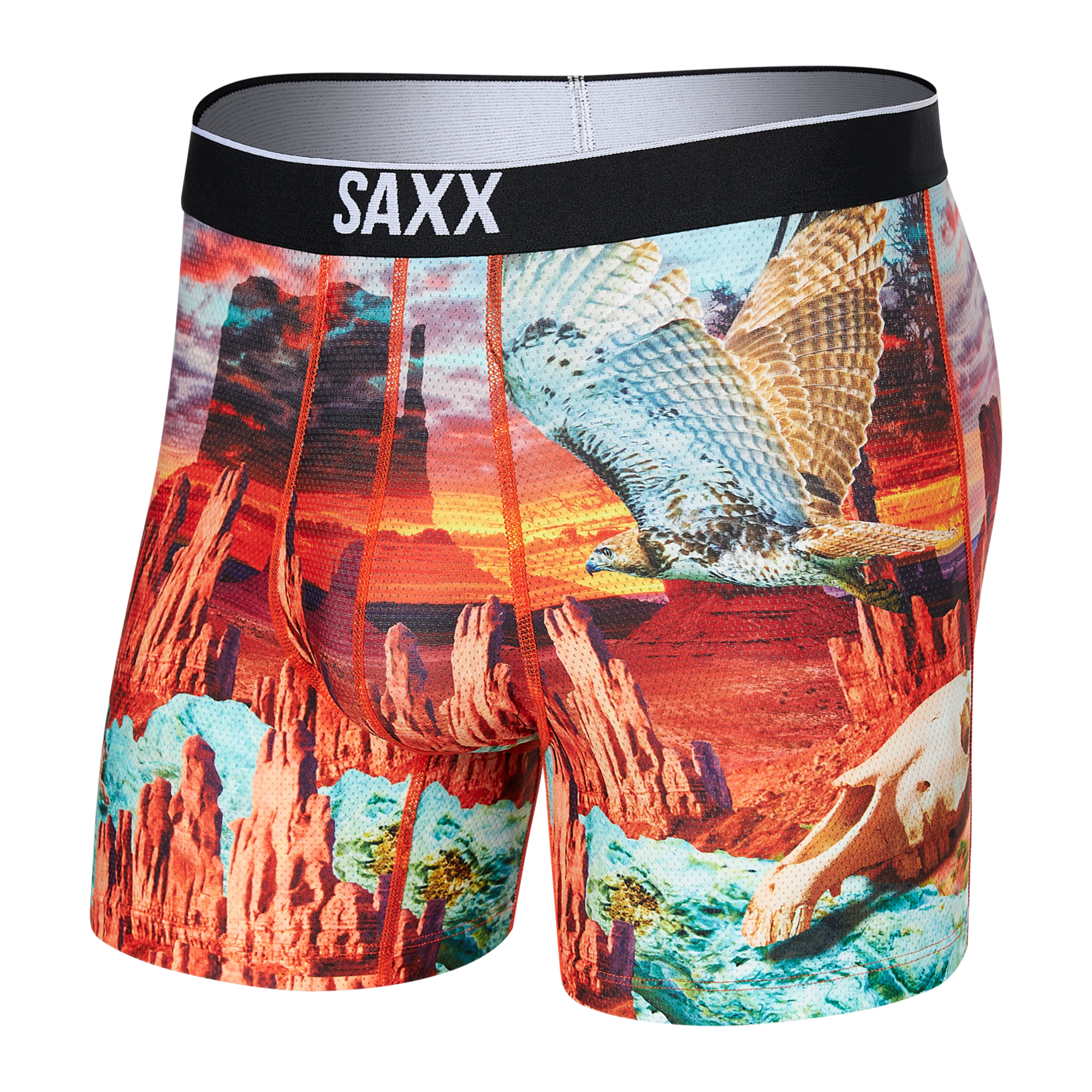 Saxx Underwear Volt Breathable Mesh Men's Boxer Briefs - Monument Valley