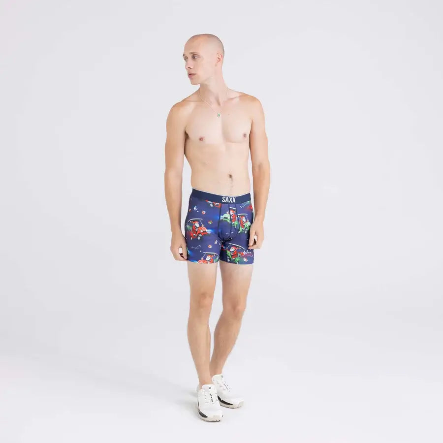 Saxx Underwear Volt Breathable Mesh Boxer Briefs - Open Sleigh-Navy