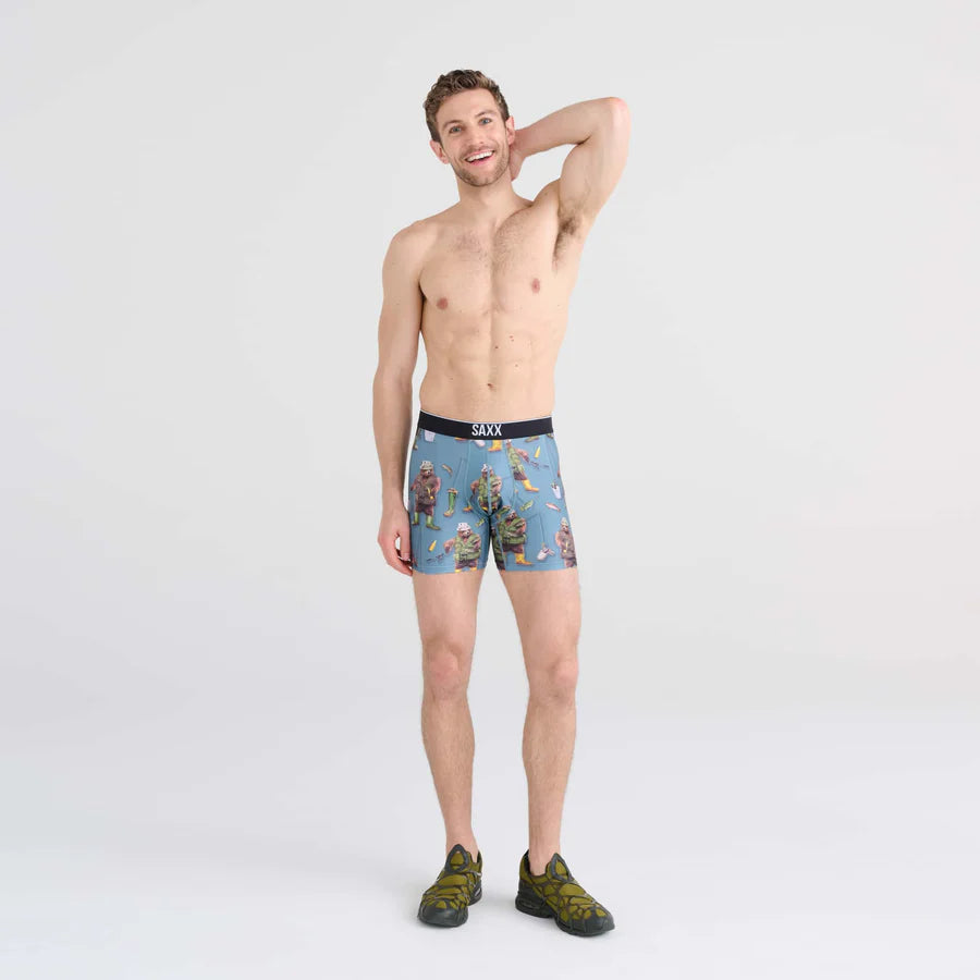 Saxx Underwear Volt Breathable Mesh Boxer Briefs - Water Foul - WashedTeal