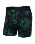 Saxx Ultra Super Soft Comfort Blend Boxer Briefs - Deer Damask - Black