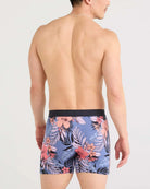 Saxx Ultra Super Soft Comfort Blend Boxer Briefs - Hibiscus Jungle Blue