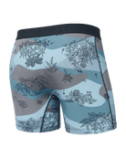 Saxx Ultra Super Soft Comfort Blend Boxer Briefs - Jungle Toile - Dusty Blue