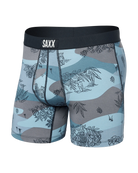 Saxx Ultra Super Soft Comfort Blend Boxer Briefs - Jungle Toile - Dusty Blue