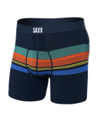 Saxx Ultra Super Soft Comfort Blend Boxer Briefs - League Stripe - Navy