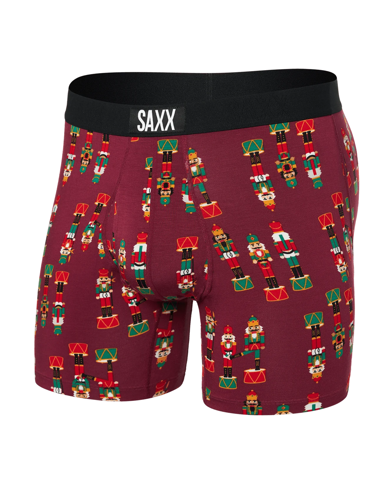 Saxx Ultra Super Soft Comfort Blend Boxer Briefs - Nut Cracker - Merlot