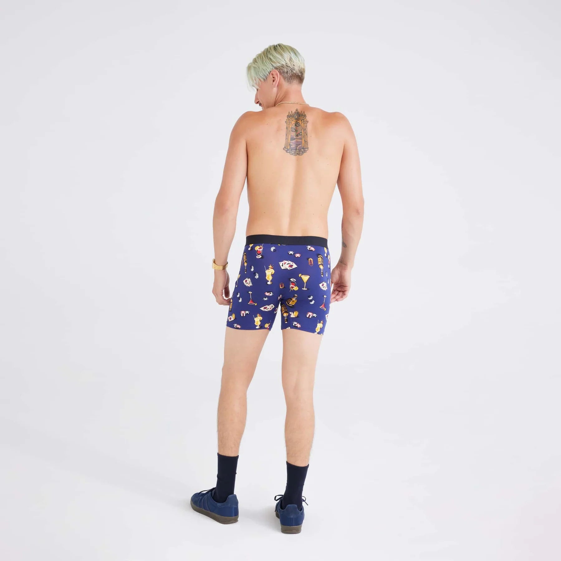 Saxx Ultra Super Soft Comfort Blend Boxer Briefs - Vice Squad - Astro Blue