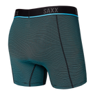 Saxx Kinetic L-C Mesh Boxer Briefs - Cool Blue Feed Stripe