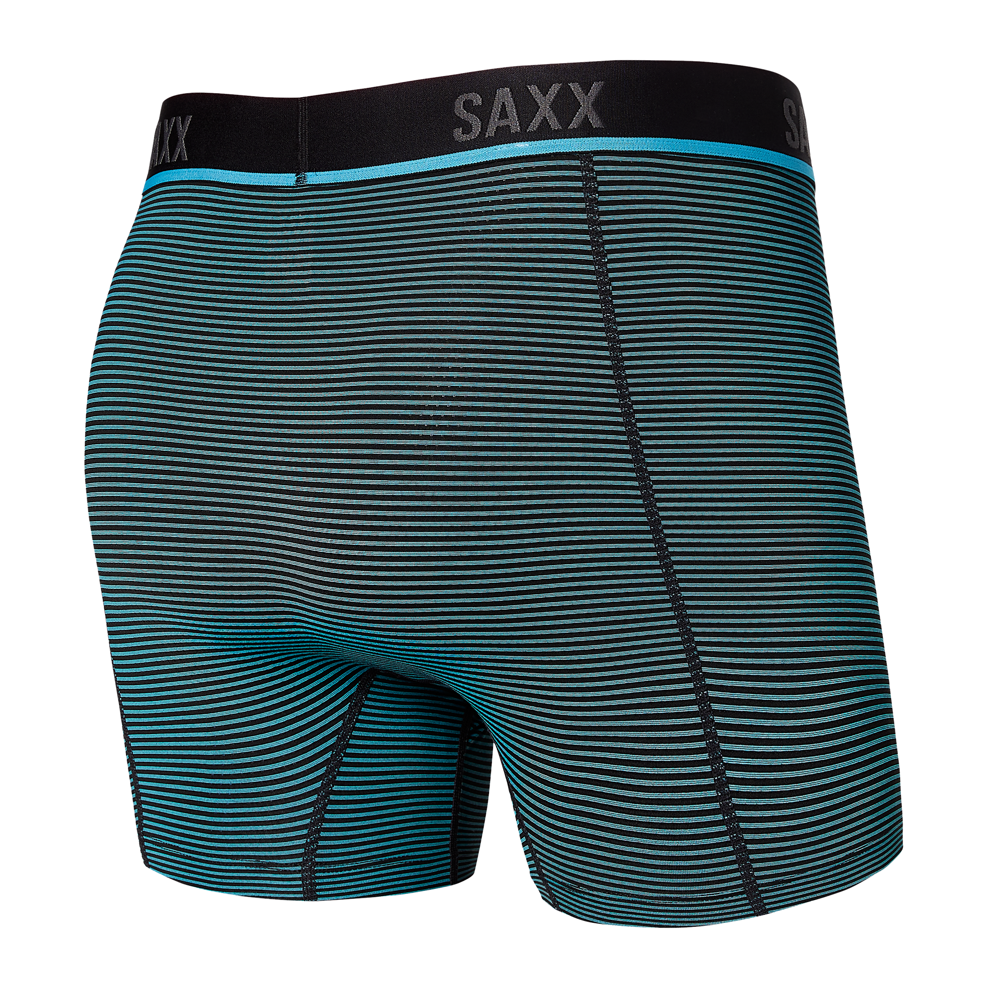 Saxx Kinetic L-C Mesh Boxer Briefs - Cool Blue Feed Stripe