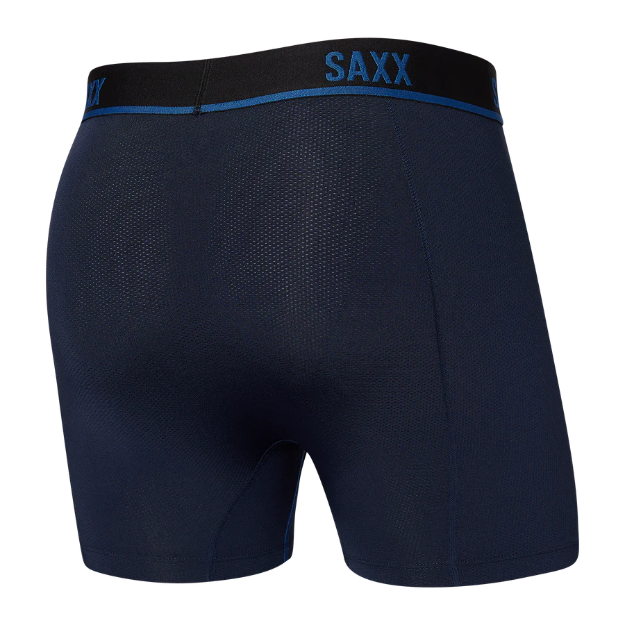 Saxx Kinetic Light Compression Mesh Boxer Briefs - Navy/City Blue