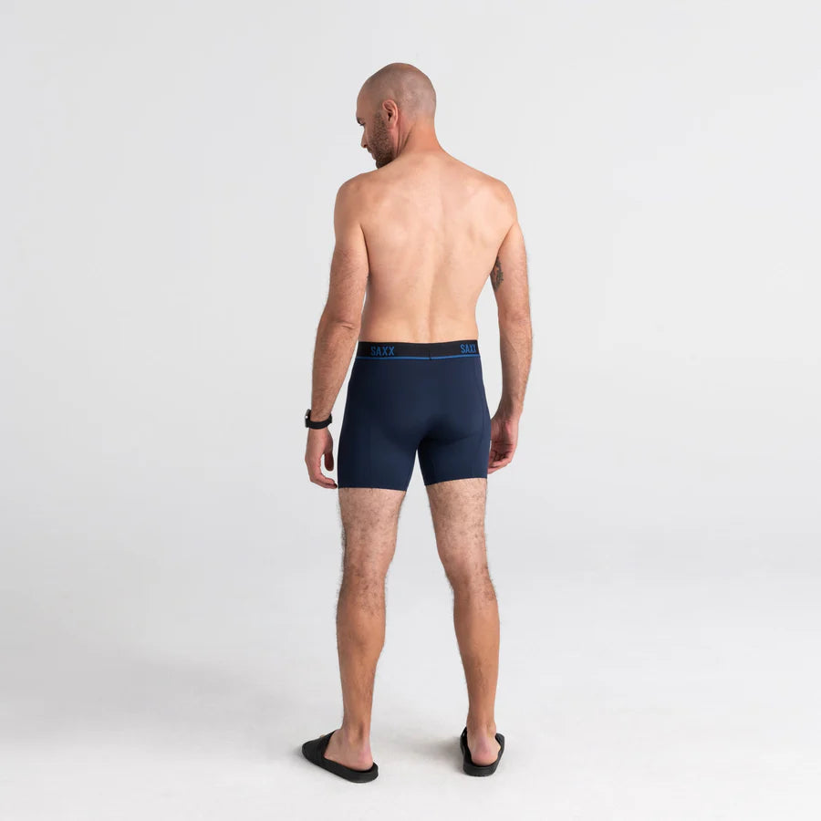 Saxx Kinetic Light Compression Mesh Boxer Briefs - Navy/City Blue