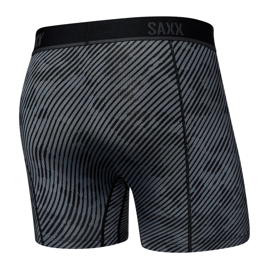 Saxx Kinetic Light Compression Mesh Boxer Briefs - Optic Camo- Black