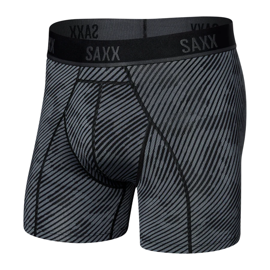 Saxx Kinetic Light Compression Mesh Boxer Briefs - Optic Camo- Black