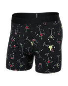 Saxx DropTemp® Cooling Cotton Boxer Brief 5" - Atomic Happy Hour - Black