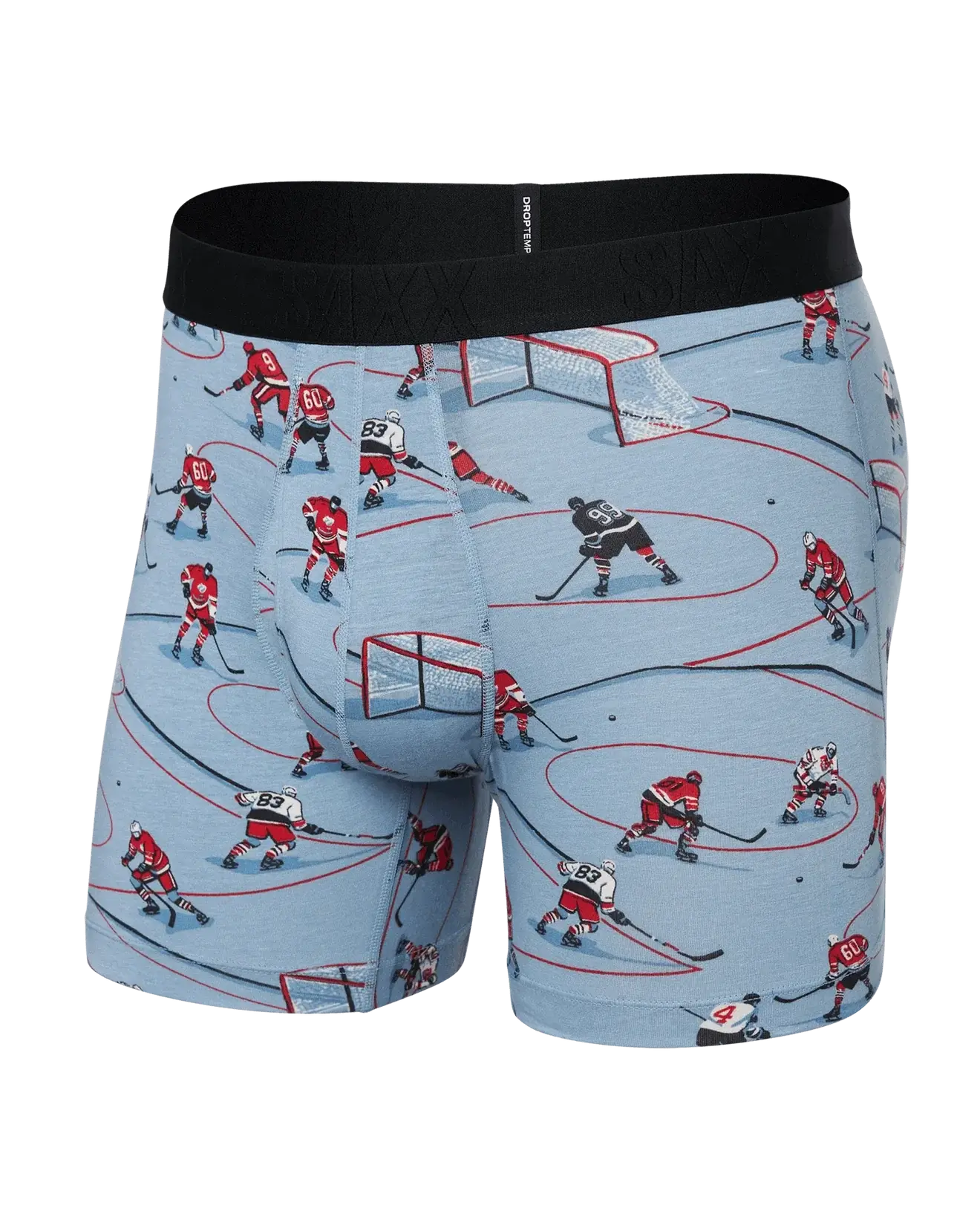 Saxx DropTemp® Cooling Cotton Boxer Brief 5" - Hockey Heroes - Dusty Blues