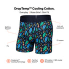 Saxx Underwear DROPTEMP™ Cooling Cotton 1 Pack Boxer Briefs - Pop Flora Blue