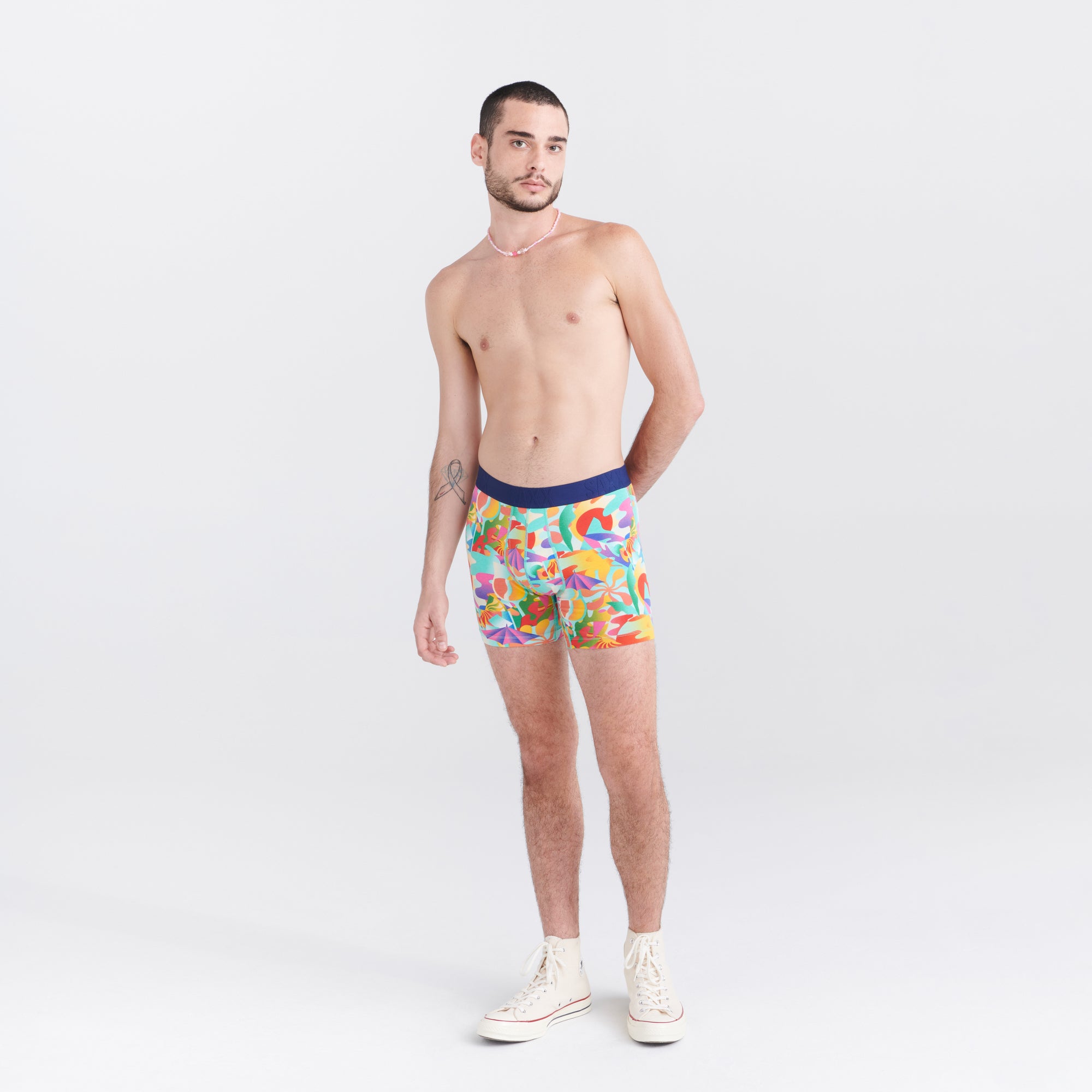 Saxx Underwear DROPTEMP™ Cooling Cotton 1 Pack Boxer Briefs - Slushie Tropics