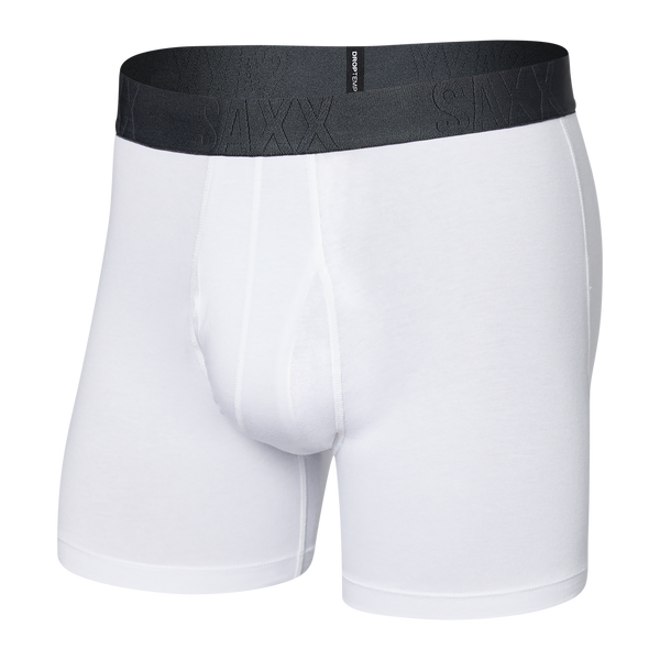 Saxx DROPTEMP™ Cooling Cotton 1 Pack Boxer Briefs - White | Trunks and ...