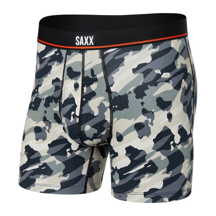 Saxx Underwear Non Stop Stretch Cotton Boxer Briefs - Graphite