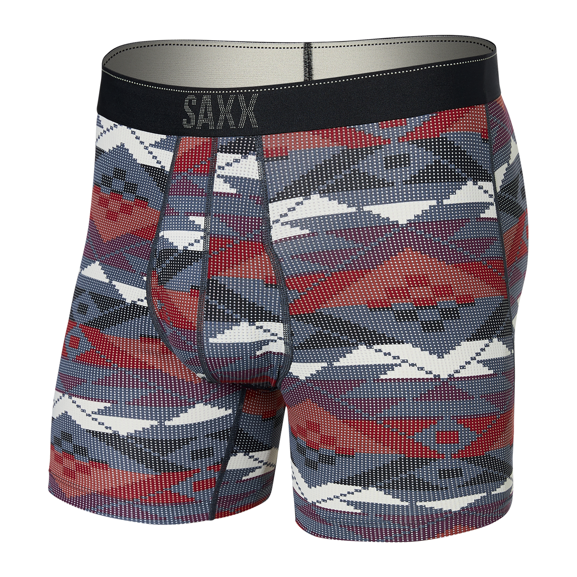 Saxx Underwear Quest Quick Dry Mesh Boxer Brief Fly - Asher Geo