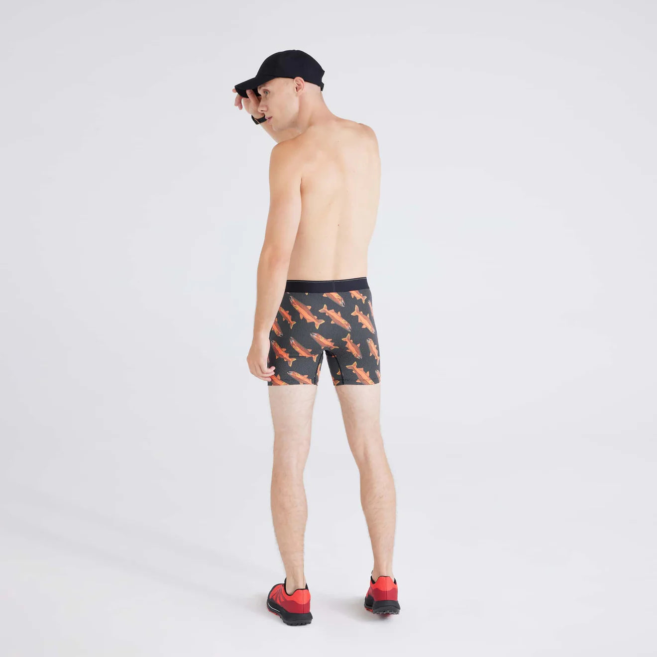 Saxx Underwear Quest Quick Dry Mesh Boxer Brief Fly - COHO - Black