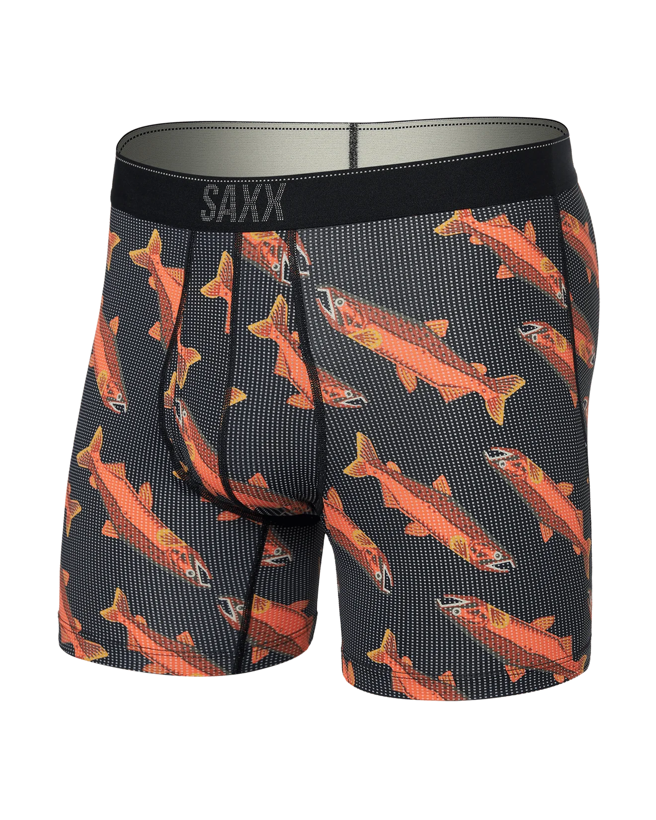 Saxx Underwear Quest Quick Dry Mesh Boxer Brief Fly - COHO - Black