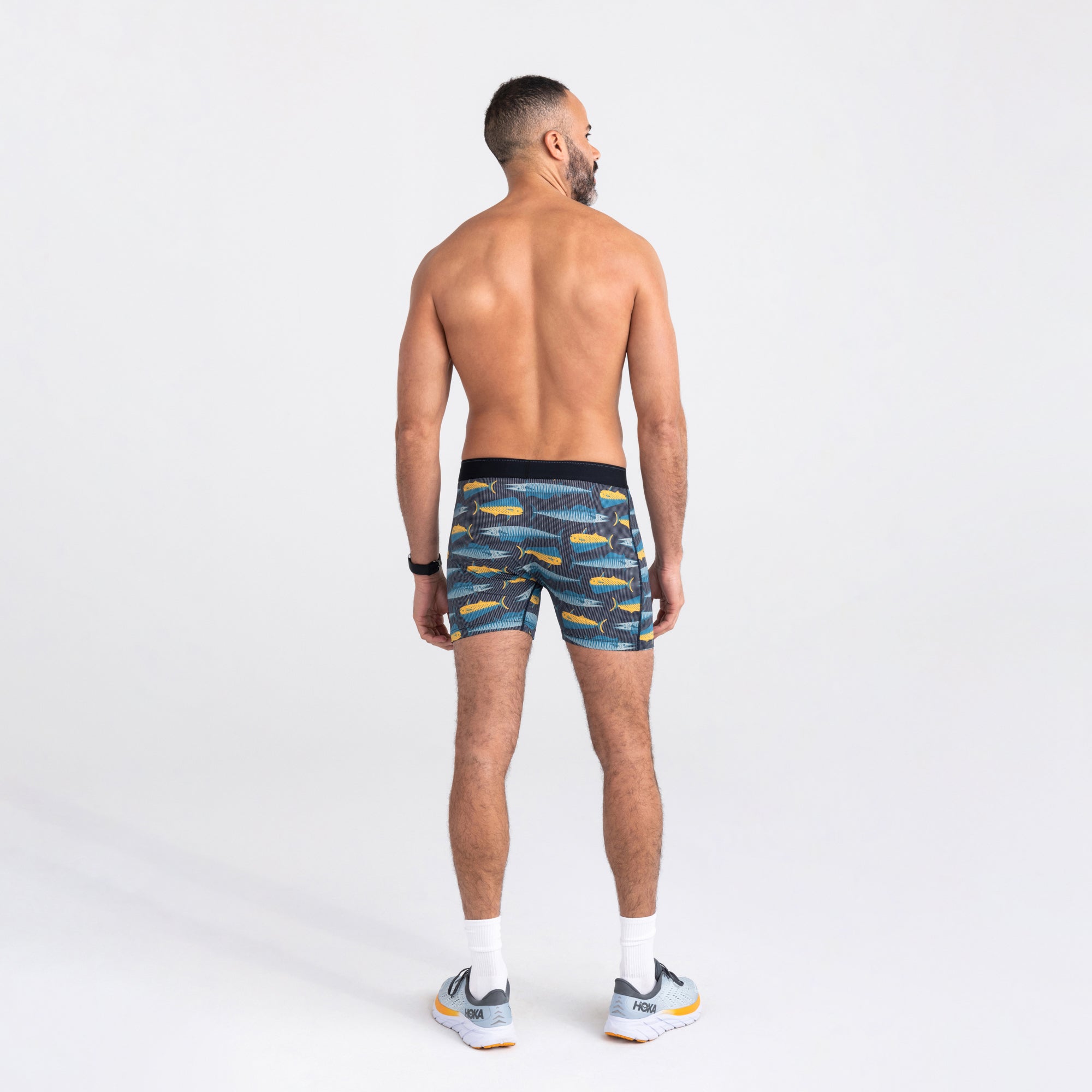 Saxx Quest QDM Boxer Brief Fly - Mahi Mahi Wahoo Black