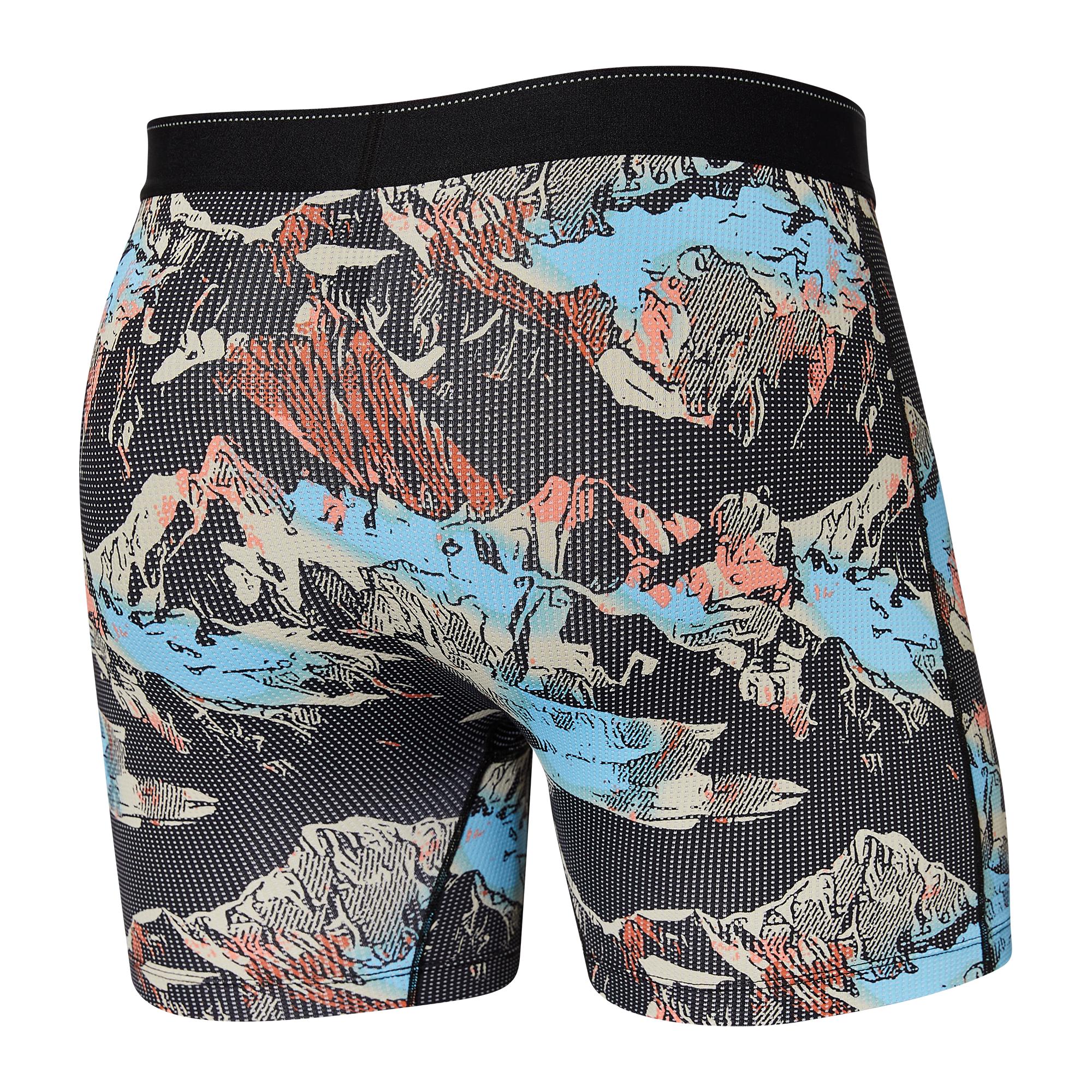 Saxx Quest QDM Boxer Brief Fly - Black Mountain Scape