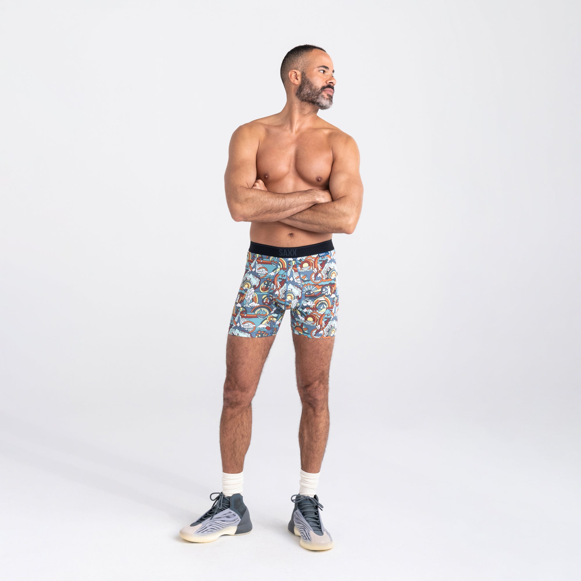 Saxx Quest QDM Boxer Brief Fly - Mind Traveller Multi