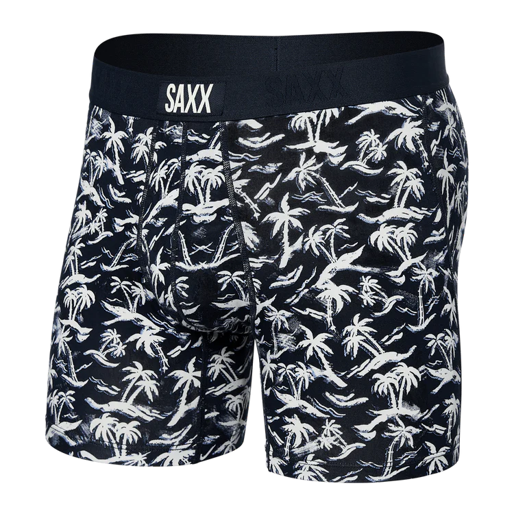 Saxx Underwear Vibe Supersoft 1 Pack Boxer Briefs Castaway- Dark Ink