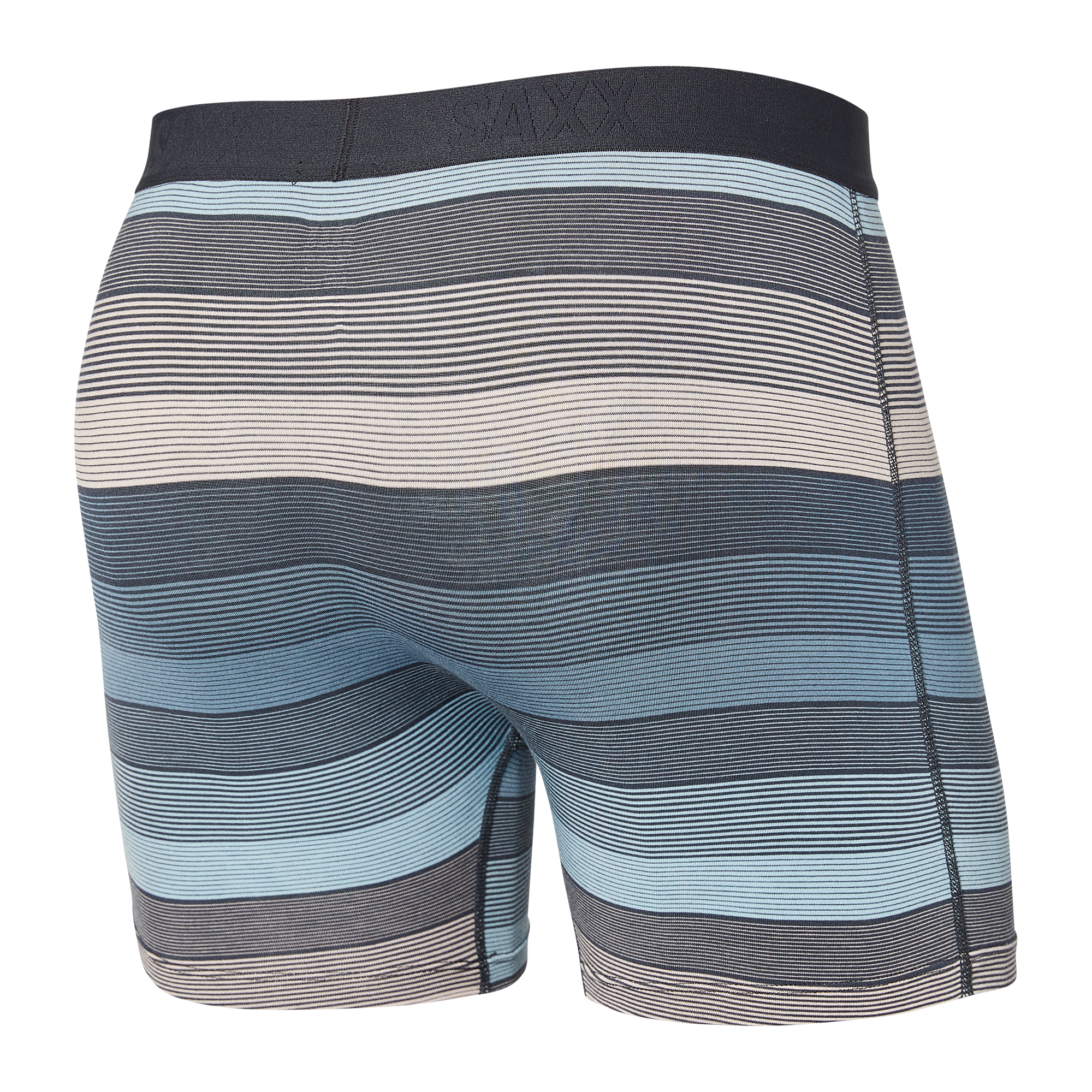 Saxx Vibe Supersoft 1 Pack Boxer Briefs - Hazy Stripe Washed Blue