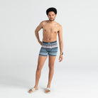 Saxx Vibe Supersoft 1 Pack Boxer Briefs - Hazy Stripe Washed Blue