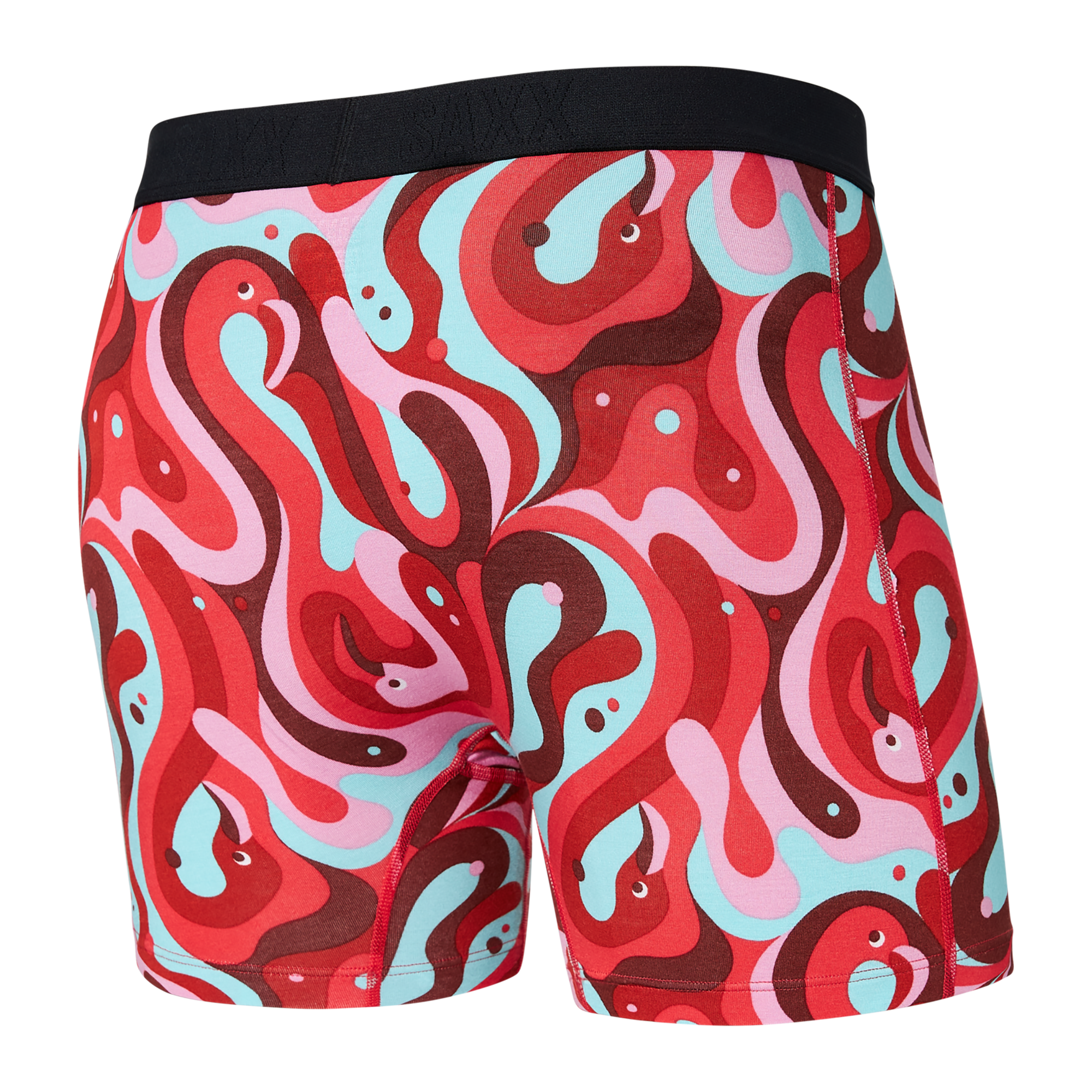 Saxx Underwear Vibe Supersoft 1 Pack Boxer Briefs - Lava Lamp Flamingo