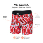 Saxx Underwear Vibe Supersoft 1 Pack Boxer Briefs - Lava Lamp Flamingo