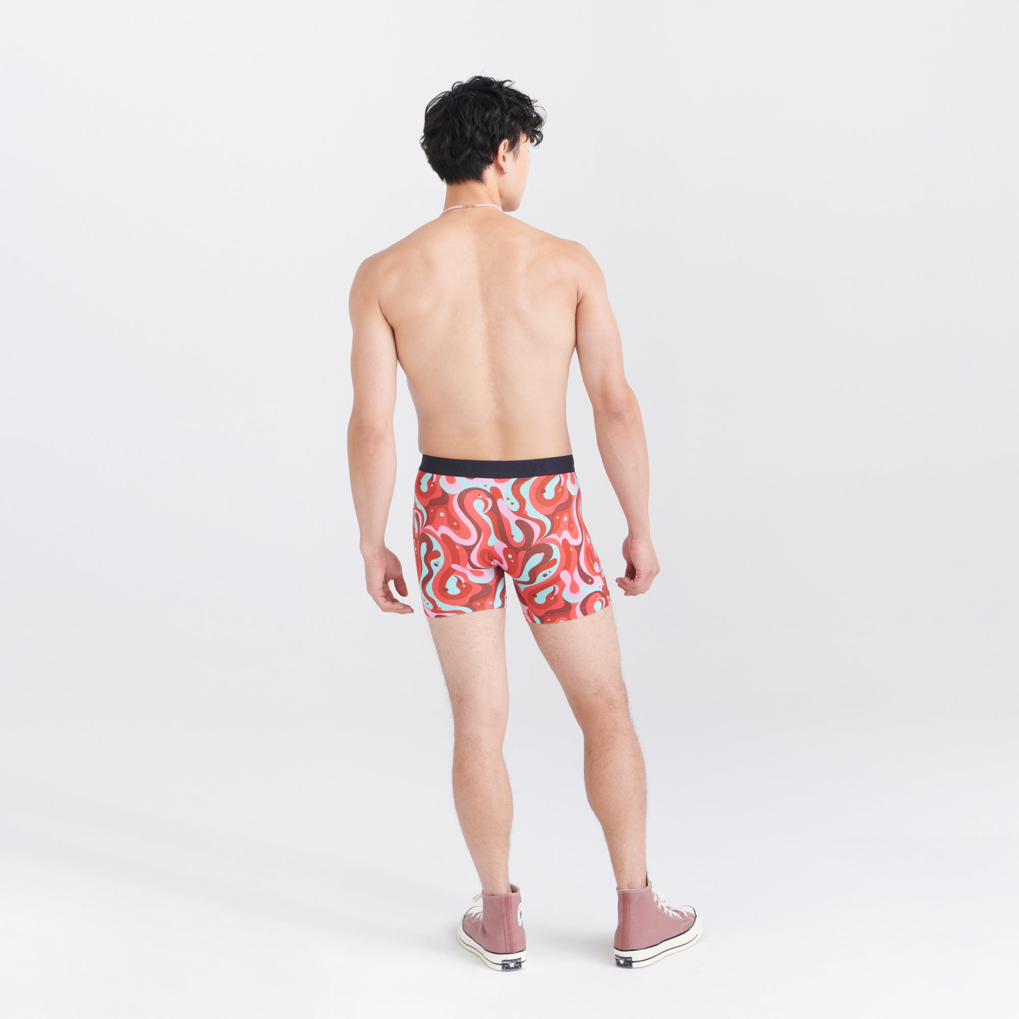 Saxx Underwear Vibe Supersoft 1 Pack Boxer Briefs - Lava Lamp Flamingo