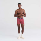 Saxx Vibe Supersoft 1 Pack Boxer Briefs - Mini Stripe, Cherry