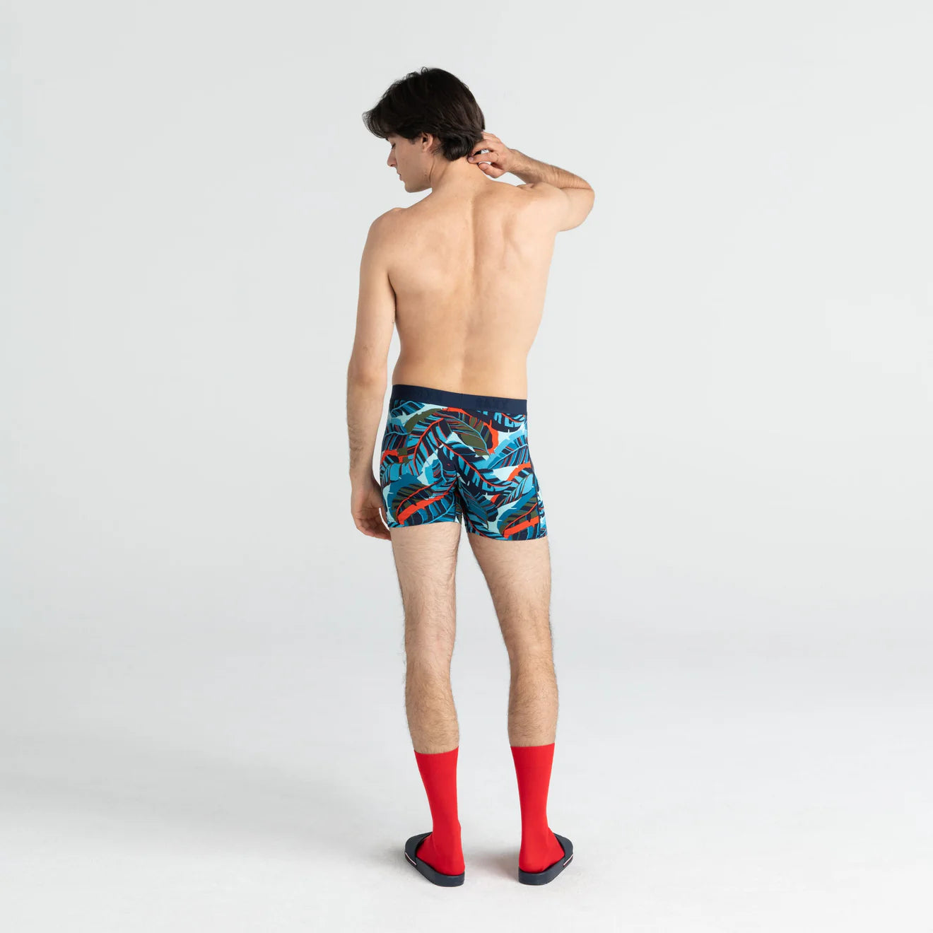 Saxx Vibe Supersoft 1 Pack Boxer Briefs - Blue Pop Jungle