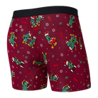 Saxx Underwear Vibe Supersoft 1 Pack Boxer Briefs - Pickled Merlot