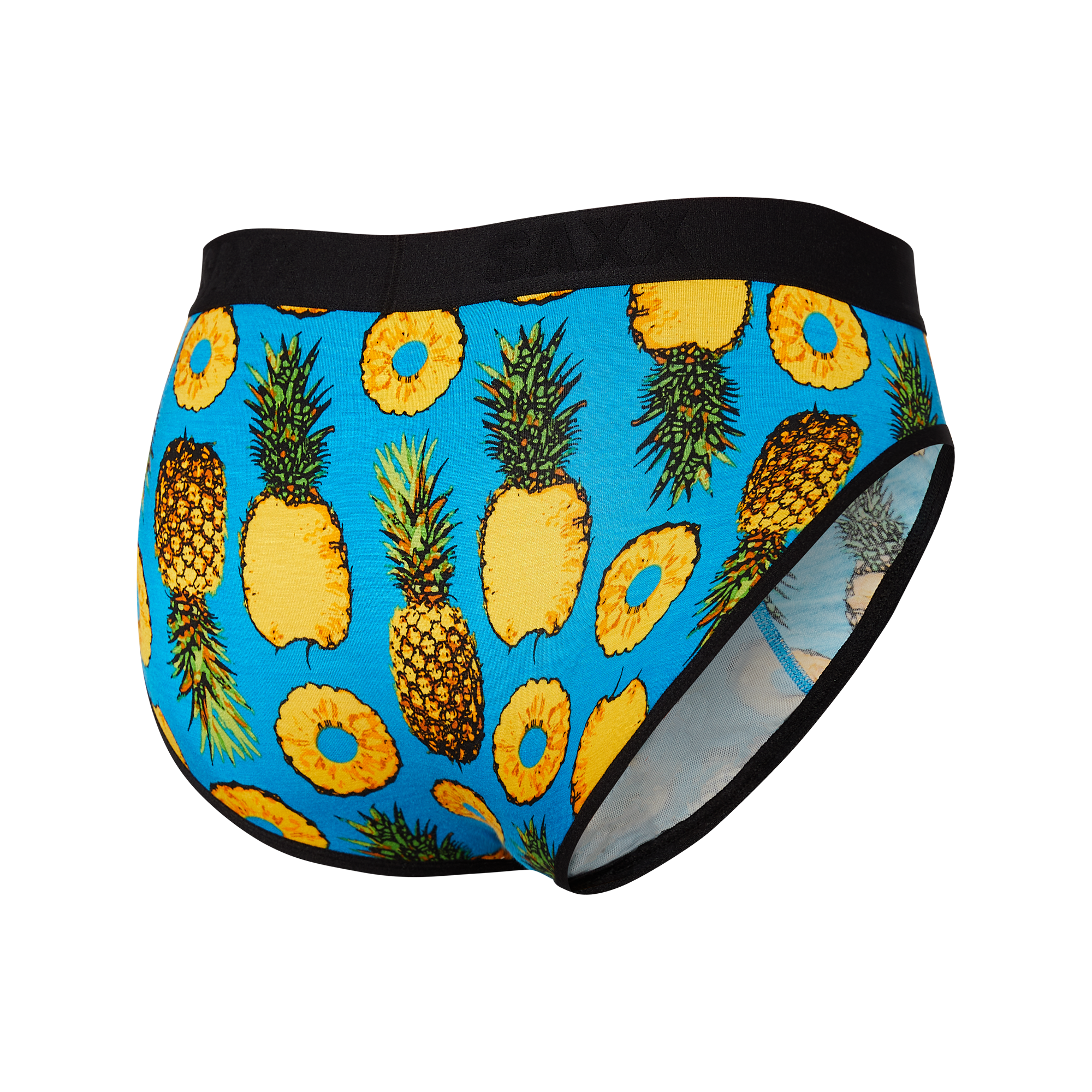 Saxx Ultra Super Soft 1 Pack Briefs - Polka Pineapple Blue