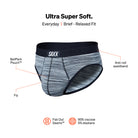 Saxx Ultra Super Soft 1 Pack Briefs - Blue / Spacedye Heather