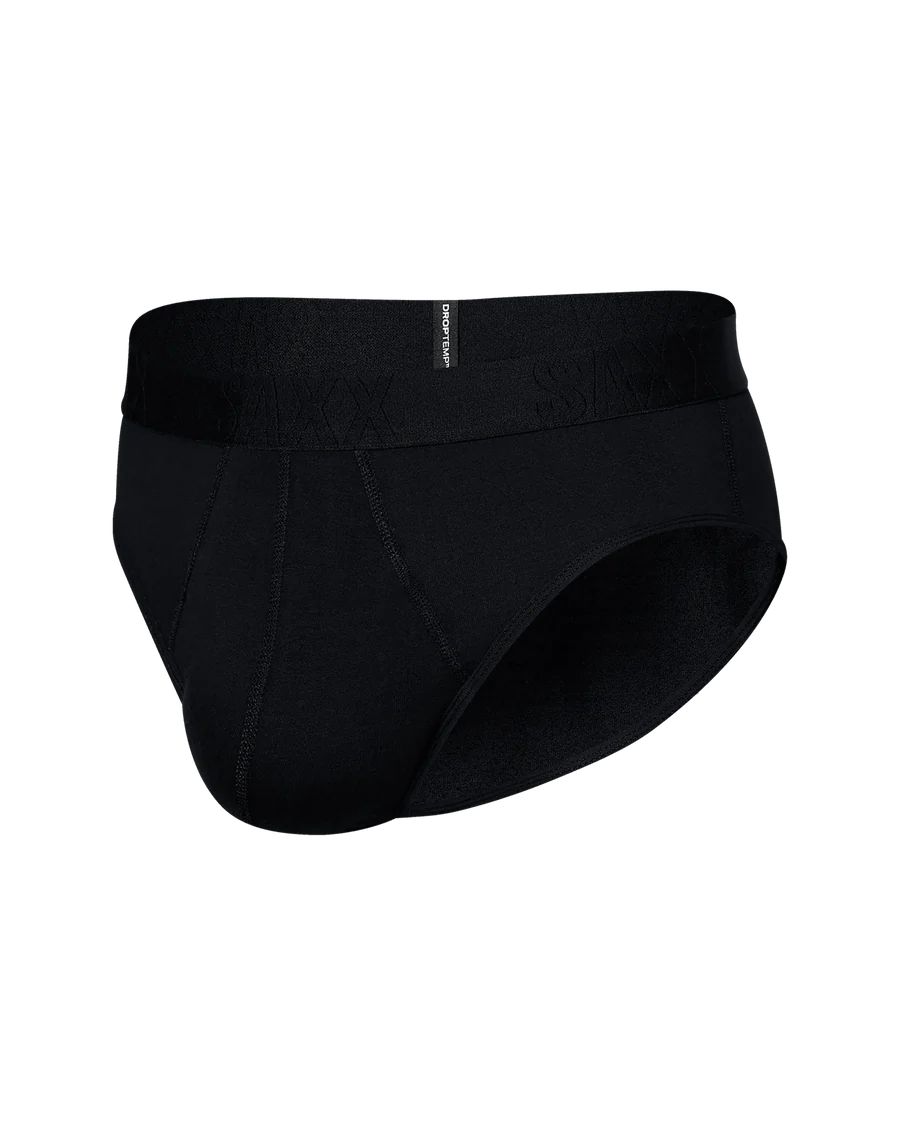 Saxx Underwear DROPTEMP™ Cooling Cotton 1 Pack Briefs - Black