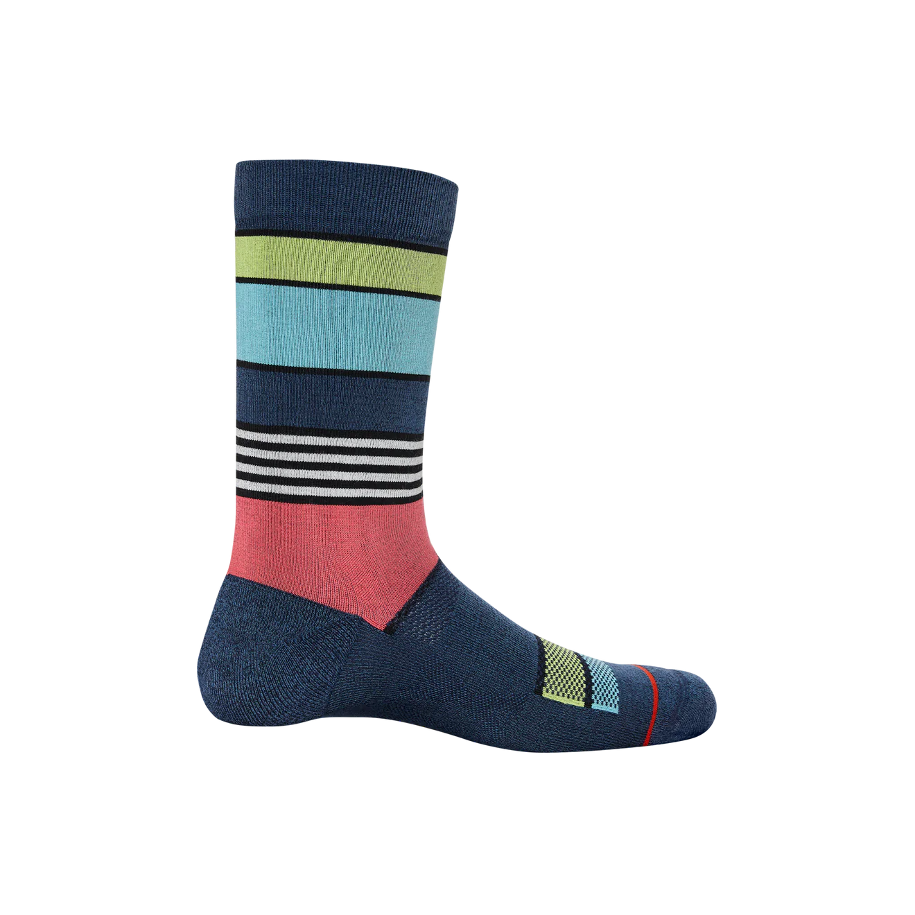 Saxx Whole Pakage 1 Pack Crew Socks - Super Stripes Bright