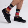 Saxx Whole Pakage Crew 1 Pack Socks - Hot Multi Stripes