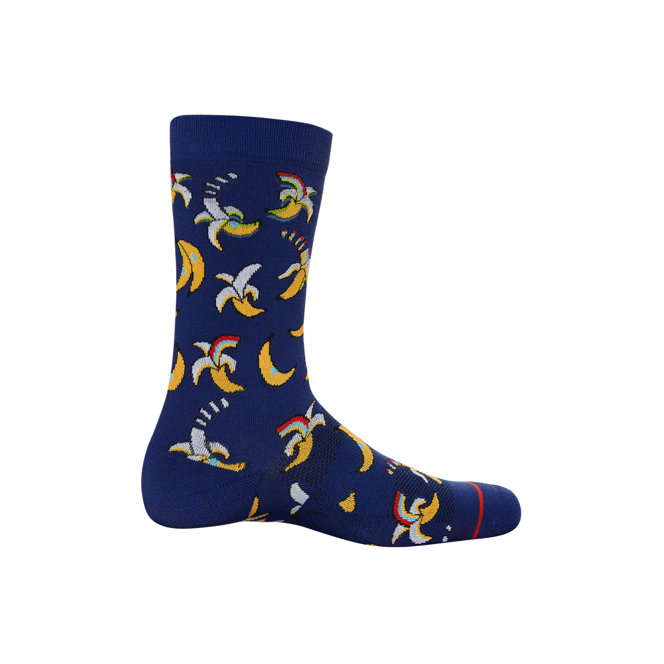 Saxx Whole Pakage 1 Pack Crew Socks - Rainbow Banana Navy