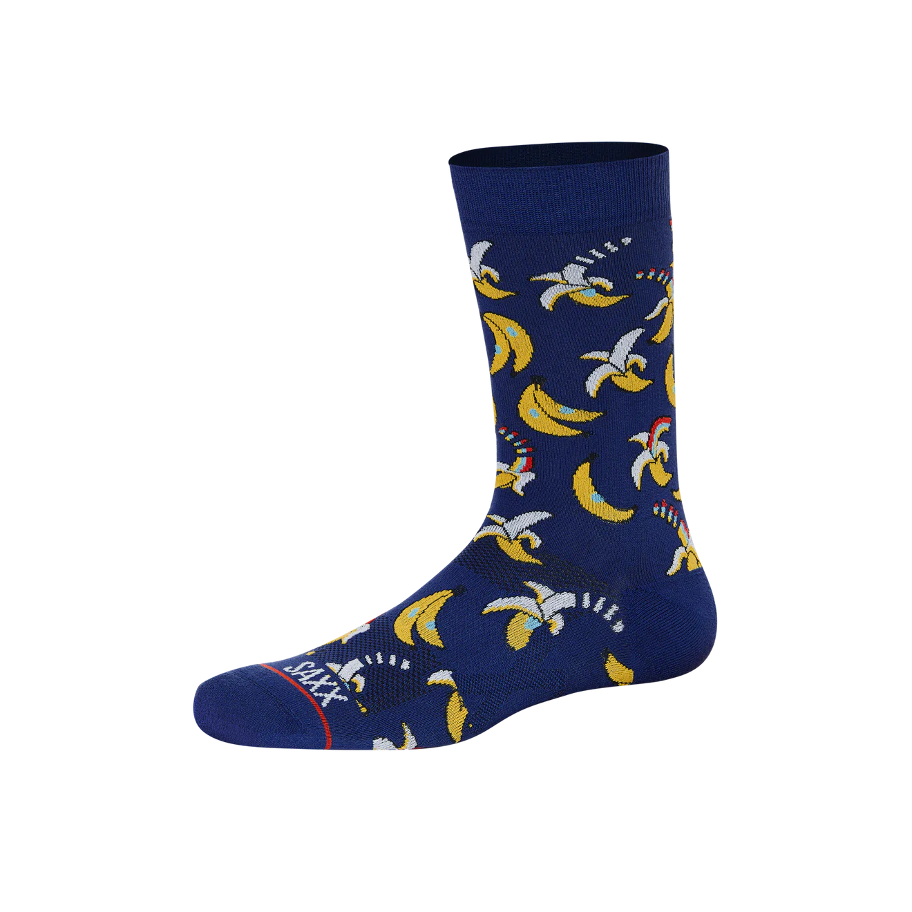 Saxx Whole Pakage 1 Pack Crew Socks - Rainbow Banana Navy