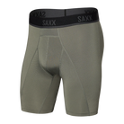 Saxx Underwear Kinetic Light-Compression Mesh Long Leg Boxer Briefs - Cargo Grey