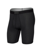 Saxx Underwear Quest Quick-Dry Mesh Performance Long Boxer Brief 8", Black